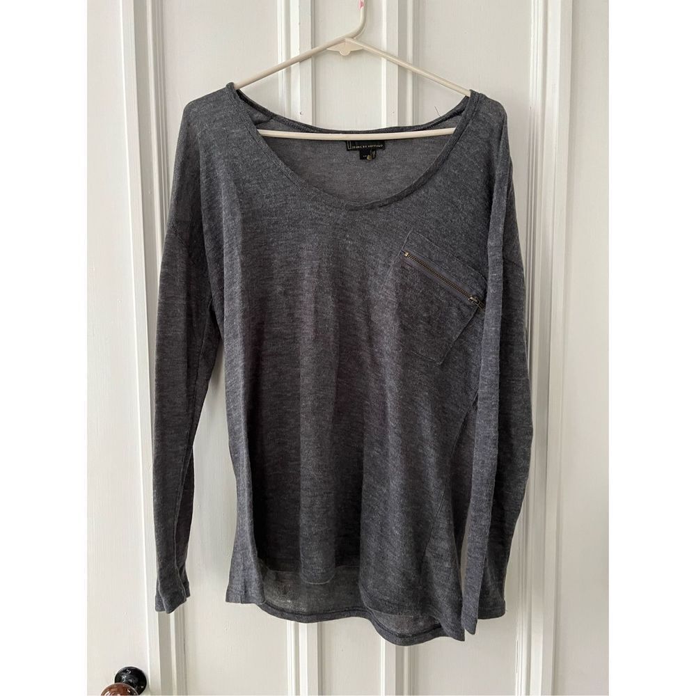 I Jeans by Buffalo charcoal gray scoopneck sweater L